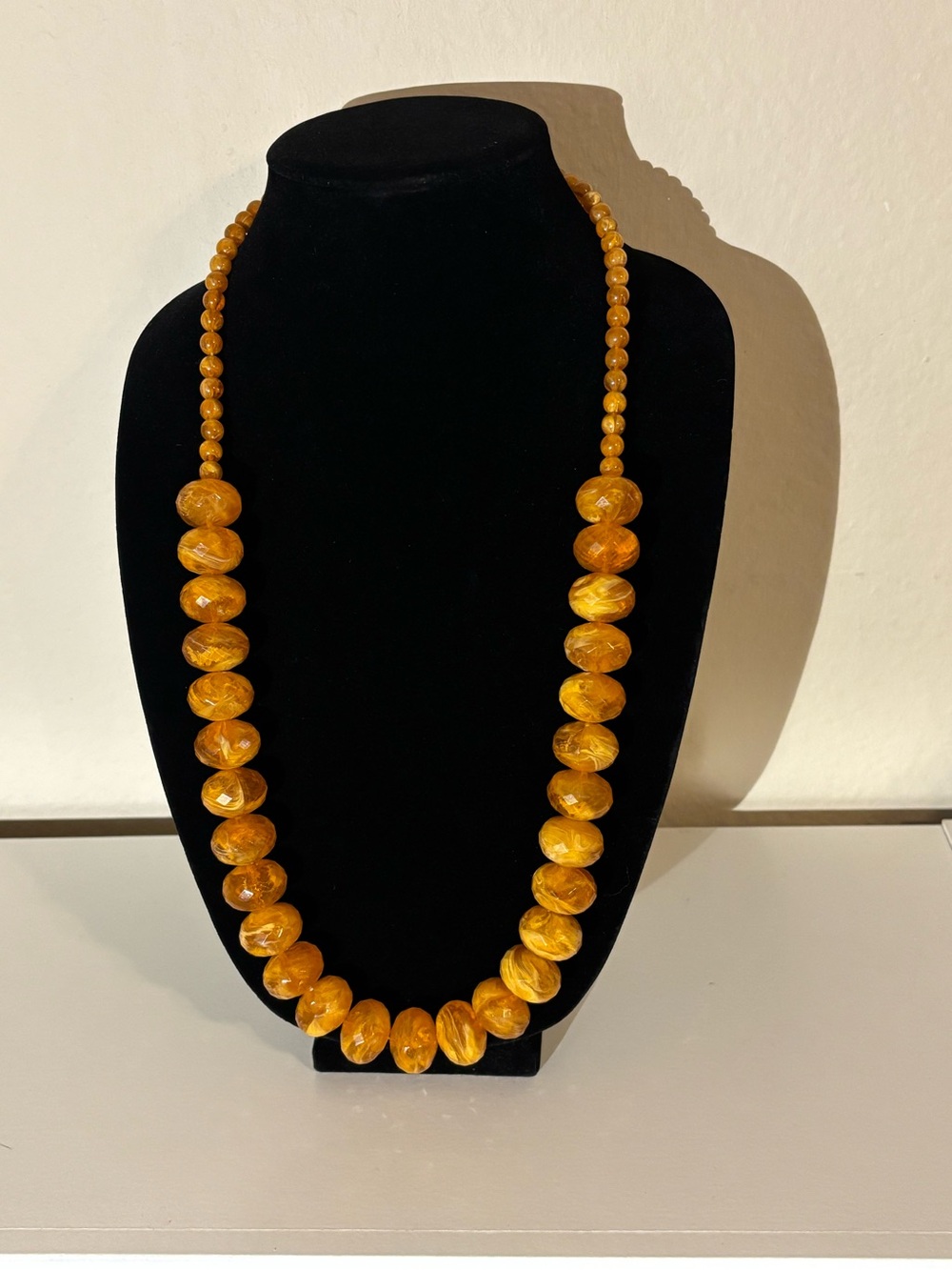 Golden Amber Bead Necklace - Women Jewelry